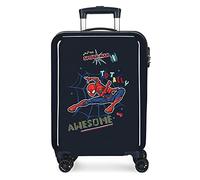Marvel Spiderman Valise cabine bleue totalement géniale 38x55x20 cms ABS rigide Serrure à combinaison latérale 34L 2 kgs 4 roues doubles Bagage à main