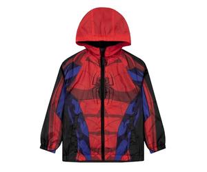 Marvel Spiderman Veste, Imperméable Enfant Super-Héros, Manteau De Pluie Garçon Spiderman, Veste Garçon Déperlante, Rouge 12-13 Ans