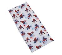 Marvel Spiderman Wall Crawler Red, White, and Blue Spider Webs Preschool Nap Pad Sheet