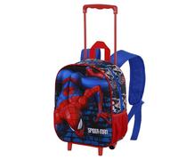 Marvel Spiderman Wall-Sac à dos 3D à Roulettes Petit, Rouge, 26 x 34 cm, Capacité 7 L