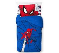 Marvel Spiderman Webtastic 100% Coton Ensemble Lit Simple 3 Pièces - Comprend Housse de Couette, Drap et Taie d’Oreiller