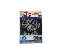 Marvel Spidey and his Amazing Friends Kit d'images à gratter pour enfants | Art créatif à gratter avec 2 grands posters | 26 x 19,5 cm | Avec stylo à gratter en bois | Effet de couleur arc-en-ciel |