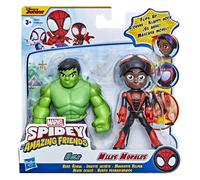 Marvel Spidey And His Amazing Friends Pack De 2 Figurines Identité Secrète Miles Morales Et Hulk
