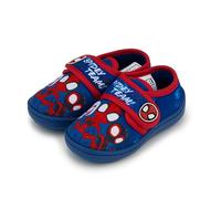 Marvel Spidey and His Amazing Friends Pantoufles pour garçons - Chaussures bleues pour tout-petits avec semelle antidérapante et sangle Velcro - Pantoufles pour enfants tailles 38 à 46, bleu, 27 EU