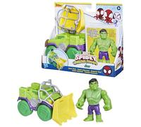 Marvel Spidey et Ses Amis Extraordinaires, Coffret Camion démolisseur de Hulk, Figurine avec véhicule et Accessoire, Jouets préscolaires, Vert