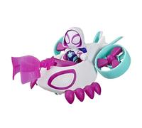 Hasbro Véhicule hélico Marvel Ghost‑Spider Figurine 7,5 cm et accessoire Violet et blanc