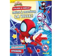 Colorie & Habille - Prêts à protéger la ville ! - Livre de coloriage 5 ans - Livre de coloriage avec autocollants - Livre de coloriage Spidey - Autocollants Spidey - Livre de coloriage Marvel