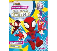 Marvel Spidey et ses amis extraordinaires - Colorie & Habille - Prêts pour l'action ! - Livre de coloriage 5 ans - Livre de coloriage avec autocollants - Livre de coloriage - Autocollants Spidey
