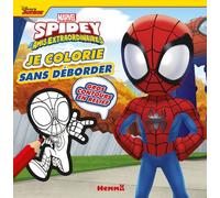 Marvel Spidey et ses amis extraordinaires - Je colorie sans déborder - Gros contours en relief - Collectif - Hemma - broché - Document jeunesse