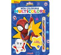 Mon coloriage multicolore - Livre coloriage - Livre coloriage avec crayon - Livre coloriage 4 ans - Livre coloriage Marvel - Livre coloriage Spidey