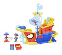 Marvel Spidey et Ses Amis Extraordinaires Water-Webs Bateau de Pirates Bulles et Toiles, Rouge, Vert.