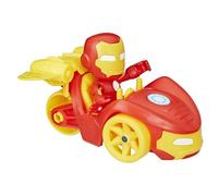 Marvel Spidey et ses amis fantastiques, ensemble Iron Racer, figurine, véhicule et accessoires