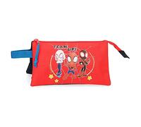Marvel Spidey et ses Amis Trousse Triple Rouge 22x12x5 cms Polyester