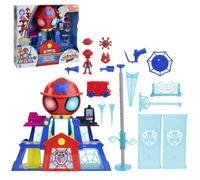 Marvel Spidey et Ses Super Amis, Rescue-Webs Web-Quarters, Kit de Jeu avec Figurine d'action de 7,6 cm et véhicule, Jouet de Super-héros pour Enfants, 3 Ans et Plus
