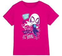 Marvel Spidey & His Amazing Friends Ghost Spider Go Webs Girls T Shirt, Fuchsia, 7-8 Ans Fille