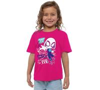 Marvel Spidey & His Amazing Friends Ghost Spider Go Webs Girls T Shirt, Fuchsia, 9-11 Ans Fille