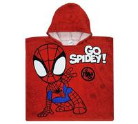 Marvel Spidey Serviette de bain à capuche pour garçon Spiderman Poncho Serviette de bain Couverture à capuche (Spidey, taille unique)