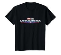 Marvel Studios Captain America: Brave New World Movie Logo T-Shirt, Enfant, Noir, 2 Ans