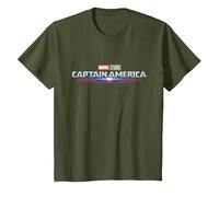 Marvel Studios Captain America: Brave New World Movie Logo T-Shirt, Enfant, Olive, 2 Ans