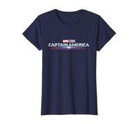 Marvel Studios Captain America: Brave New World Movie Logo T-Shirt, Femme, Bleu Marine, XS