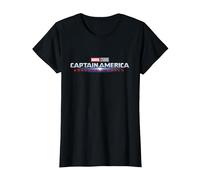 Marvel Studios Captain America: Brave New World Movie Logo T-Shirt, Femme, Noir, XS