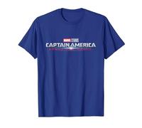 Marvel Studios Captain America: Brave New World Movie Logo T-Shirt, Homme, Bleu Royal, L