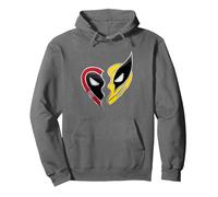 Marvel Studios Deadpool & Wolverine Best Friends Heart Charm Sweat à Capuche, Unisexe pour Adultes, Asphalte, XXL