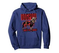Marvel Studios Deadpool & Wolverine Dogpool Smells Trouble Sweat à Capuche, Unisexe pour Adultes, Bleu Marine, L