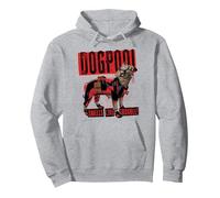 Marvel Studios Deadpool & Wolverine Dogpool Smells Trouble Sweat à Capuche, Unisexe pour Adultes, Gris Chiné, M