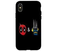 Marvel Studios Deadpool & Wolverine Mask & Claw Emoji Icons Coque pour iPhone X/XS