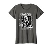 Marvel Studios Deadpool & Wolverine Maximum Effort Chalk Art T-Shirt, Femme, Asphalte, 3XL