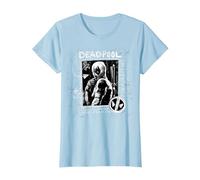 Marvel Studios Deadpool & Wolverine Maximum Effort Chalk Art T-Shirt, Femme, Bleu Céleste, 3XL