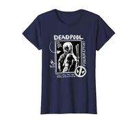 Marvel Studios Deadpool & Wolverine Maximum Effort Chalk Art T-Shirt, Femme, Bleu Marine, S