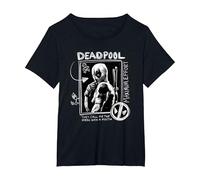 Marvel Studios Deadpool & Wolverine Maximum Effort Chalk Art T-Shirt, Femme Grandes Tailles, Noir, 3X