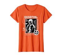 Marvel Studios Deadpool & Wolverine Maximum Effort Chalk Art T-Shirt, Femme, Orange, S