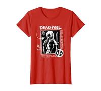 Marvel Studios Deadpool & Wolverine Maximum Effort Chalk Art T-Shirt, Femme, Rouge, 3XL