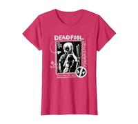 Marvel Studios Deadpool & Wolverine Maximum Effort Chalk Art T-Shirt, Femme, Rouge Chiné, XL
