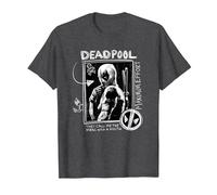 Marvel Studios Deadpool & Wolverine Maximum Effort Chalk Art T-Shirt, Homme, Chiné Foncé, S