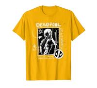 Marvel Studios Deadpool & Wolverine Maximum Effort Chalk Art T-Shirt, Homme, Doré Vif, S