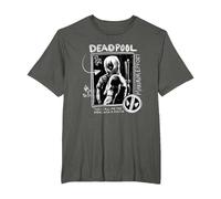 Marvel Studios Deadpool & Wolverine Maximum Effort Chalk Art T-Shirt, Homme Grandes Tailles, Asphalte, 2X Tall