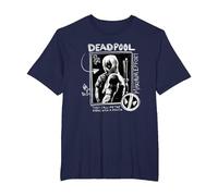 Marvel Studios Deadpool & Wolverine Maximum Effort Chalk Art T-Shirt, Homme Grandes Tailles, Bleu Marine, 2X Tall