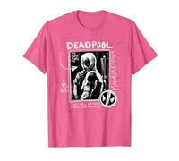 Marvel Studios Deadpool & Wolverine Maximum Effort Chalk Art T-Shirt, Homme, Rose Chiné, M