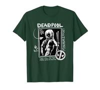 Marvel Studios Deadpool & Wolverine Maximum Effort Chalk Art T-Shirt, Homme, Vert Forêt, S