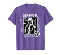 Marvel Studios Deadpool & Wolverine Maximum Effort Chalk Art T-Shirt, Homme, Violet Chiné, XXL