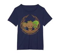 Marvel Studios’ I Am Groot Everyone’s Favorite Little Tree T-Shirt, Femme Grandes Tailles, Bleu Marine, 4X
