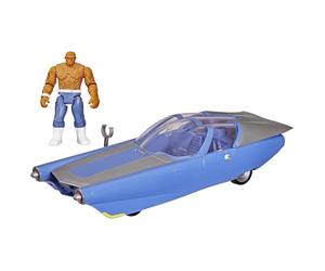 Marvel Studios Les Quatre Fantastiques Epic World of Action Fantasticar Route et Vol, Coffret de Figurine avec véhicule, Bleu
