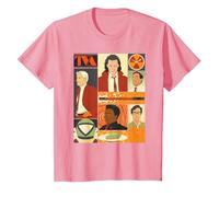 Marvel Studios Loki Season 2 Faces of The TVA & Pie Disney+ T-Shirt, Enfant, Rose, 10 Ans