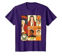 Marvel Studios Loki Season 2 Faces of The TVA & Pie Disney+ T-Shirt, Enfant, Violet, 8 Ans