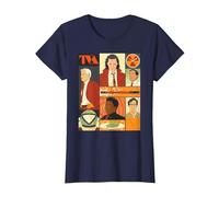 Marvel Studios Loki Season 2 Faces of The TVA & Pie Disney+ T-Shirt, Femme, Bleu Marine, S