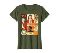Marvel Studios Loki Season 2 Faces of The TVA & Pie Disney+ T-Shirt, Femme, Olive, XL